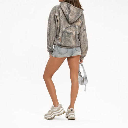 Camouflage Print Zip Hoodie