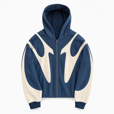 Urban Y2K Zip Hoodie Oversized Hood