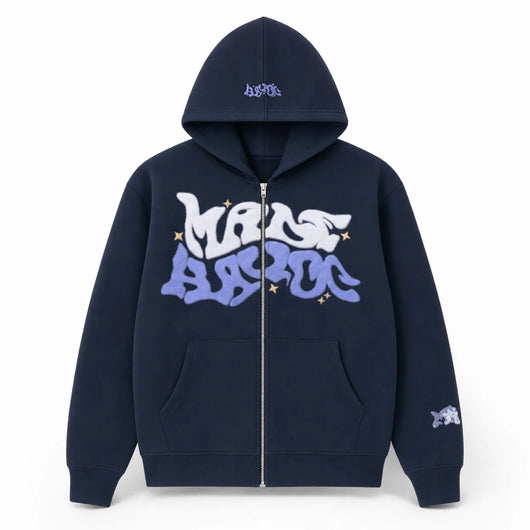 Speed Cartel Blue / XS Zip Hoodie Relaxed Fit