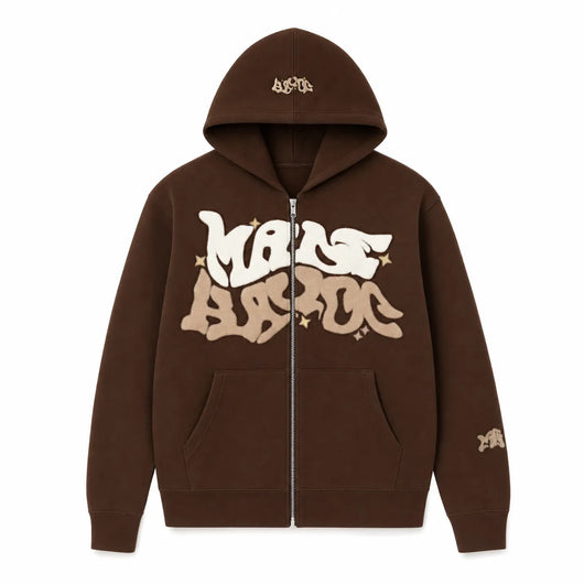 Speed Cartel Brown / XS Zip Hoodie Relaxed Fit
