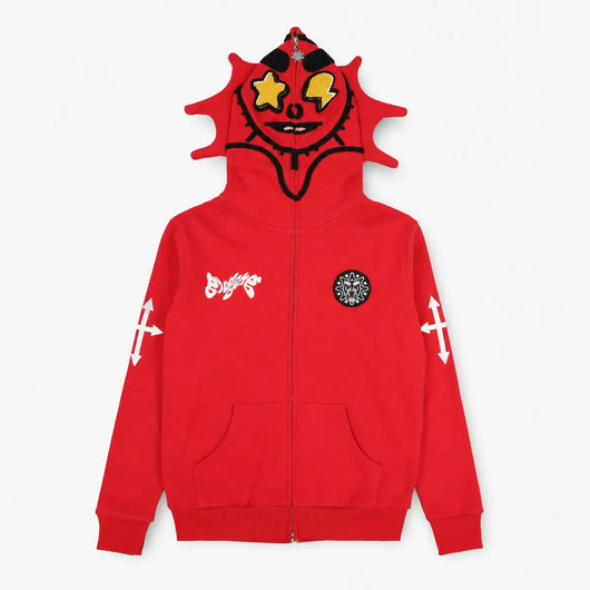 Speed Cartel Red / XS Bandana Print Zip Hoodie