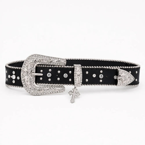 Rhinestone Cross Belt Accessory