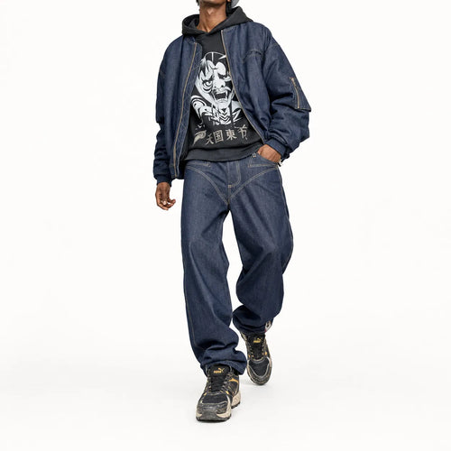 Baggy Japanese Embroidered Jeans