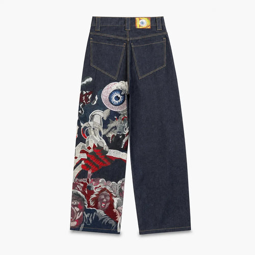 Baggy Japanese Embroidered Jeans