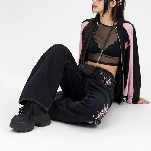 Baggy Jeans Japanese Print
