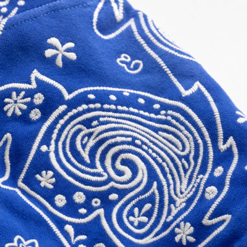 Bandana Print Zip Hoodie