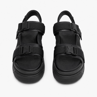 Urban Y2K Black / 35 Chunky Strap Platform Sandals
