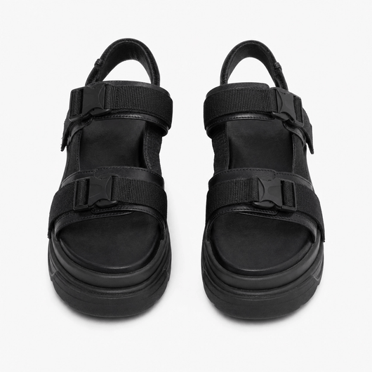 Urban Y2K Black / 35 Chunky Strap Platform Sandals