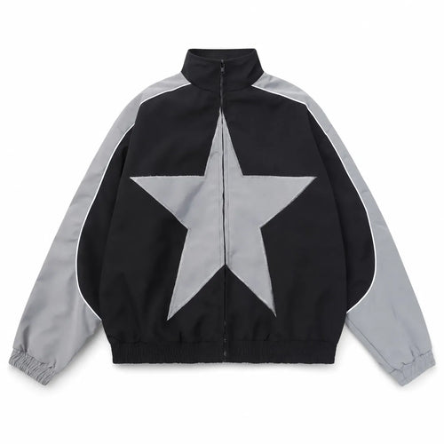 Zip Up Jacket Star Print