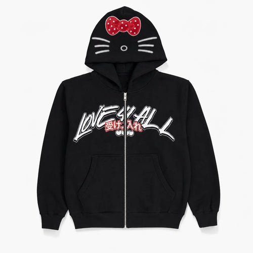 Oversized Hoodie Graphic Print