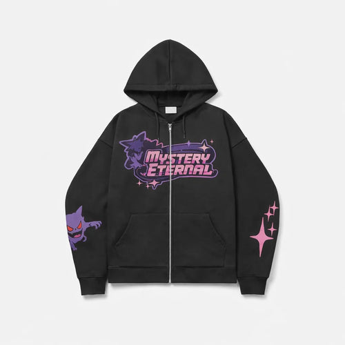 Zip Up Hoodie Graphic Print
