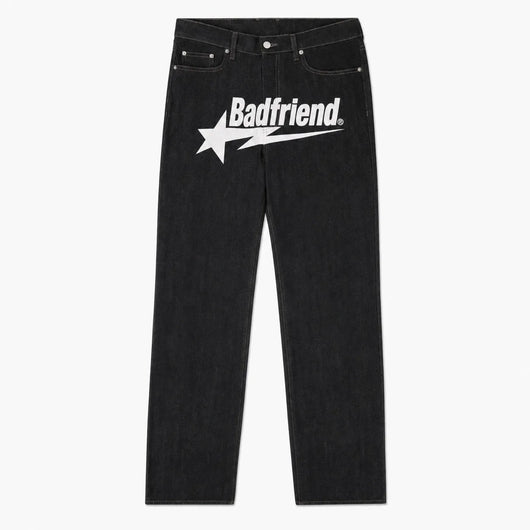 Urban Y2K Black & White / S Printed Wide Leg Jeans