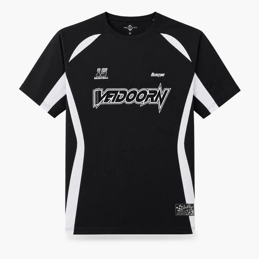 Urban Y2K Black & White / XS Oversized Fit Jersey Top