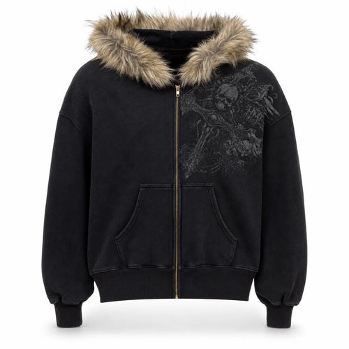 Grunge Distressed Oversized Hoodie
