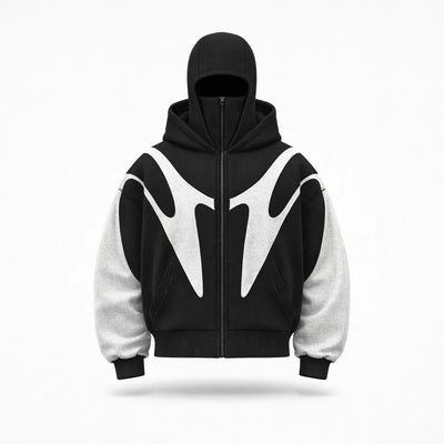 Urban Y2K Black / XS Jacket Balaclava Hooded Design