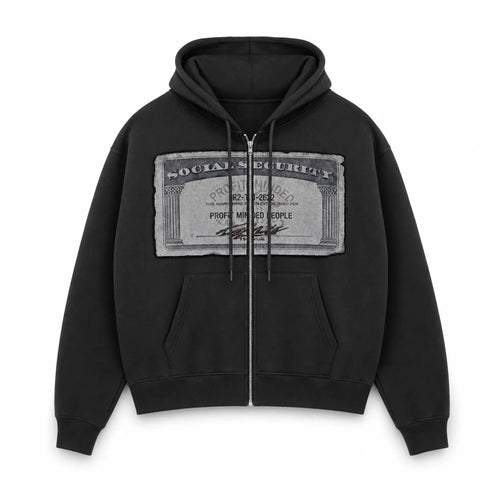 Zip Up Hoodie Social Security