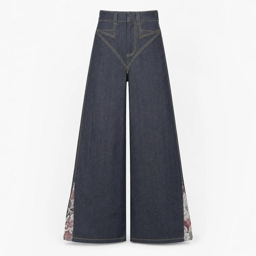 Baggy Japanese Embroidered Jeans