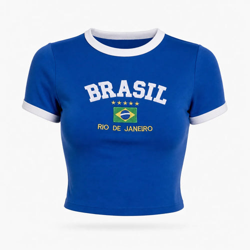 Crop Top Graphic T Shirt