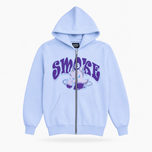 Urban Y2K Blue / S Zip Up Hoodie Graphic Print