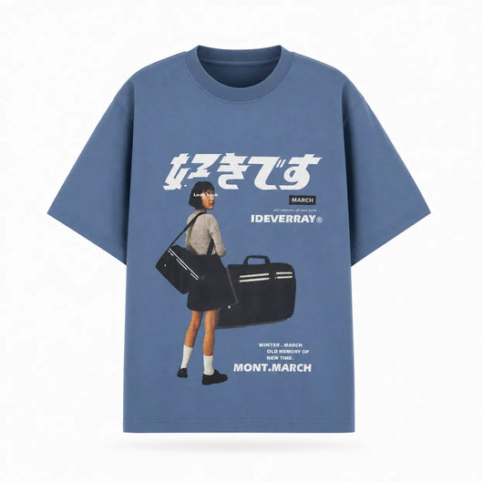 Urban Y2K Blue / XS Vintage Japanese Graphic T Shirt