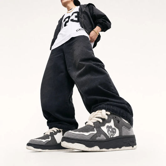 Urban Y2K Chunky Sole Trainers Flame Design
