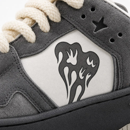Chunky Sole Trainers Flame Design