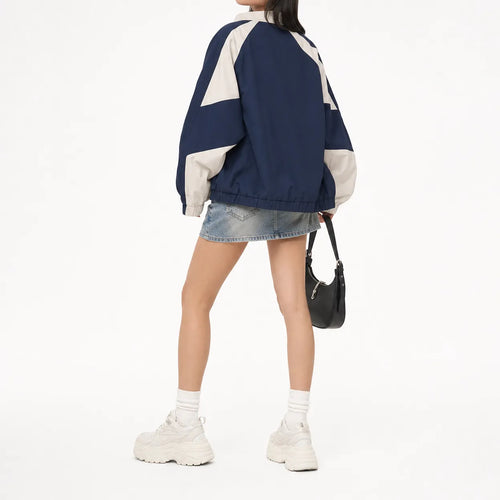 Colour Block Windbreaker Collar
