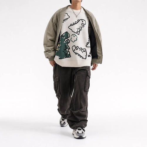 Dinosaur Graphic Knitted Jumper