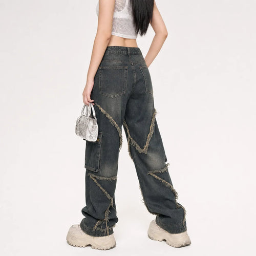 Distressed Baggy Jeans For Women