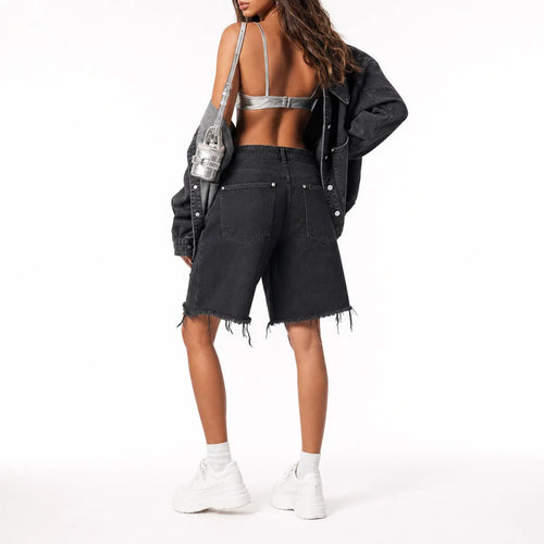Distressed Baggy Shorts Men