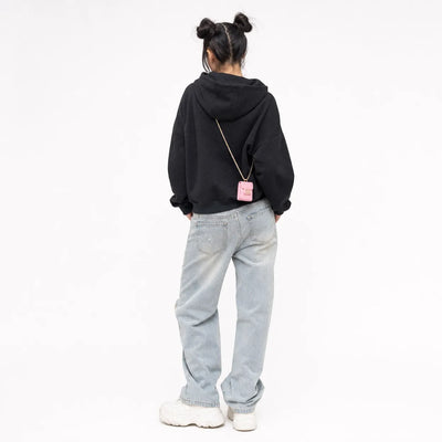Urban Y2K Embroidered Casual Zip Hoodie
