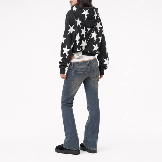 Urban Y2K Etoile Aesthetic Zip Hoodie