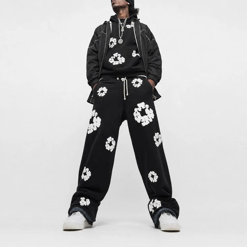 Floral Print Tracksuit Streetwear
