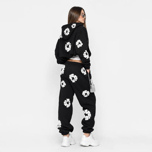 Floral Print Tracksuit Streetwear