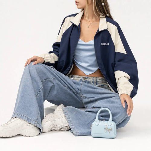Full Zip Block Jacket