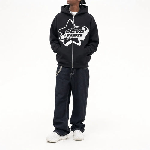 Full Zip Hoodie Y2K Streetwear