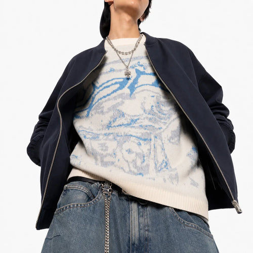 Graphic Abstract Knitted Jumper