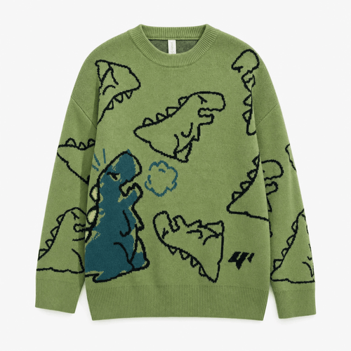 Dinosaur Graphic Knitted Jumper