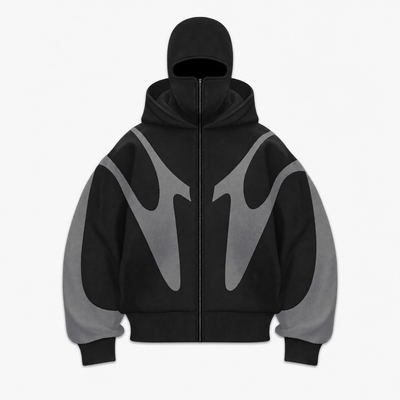 Urban Y2K Grey / XS Jacket Balaclava Hooded Design