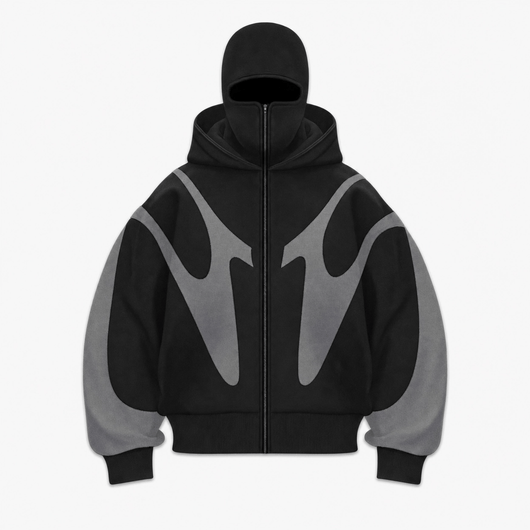 Urban Y2K Grey / XS Jacket Balaclava Hooded Design