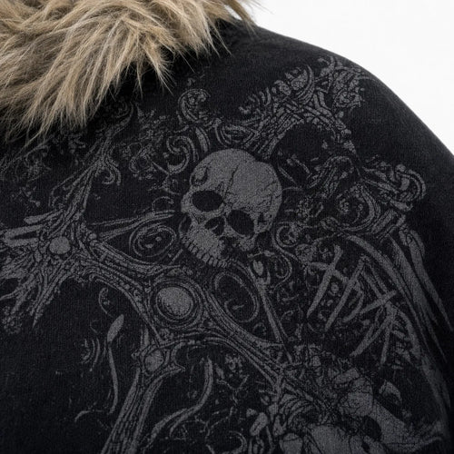 Grunge Distressed Oversized Hoodie