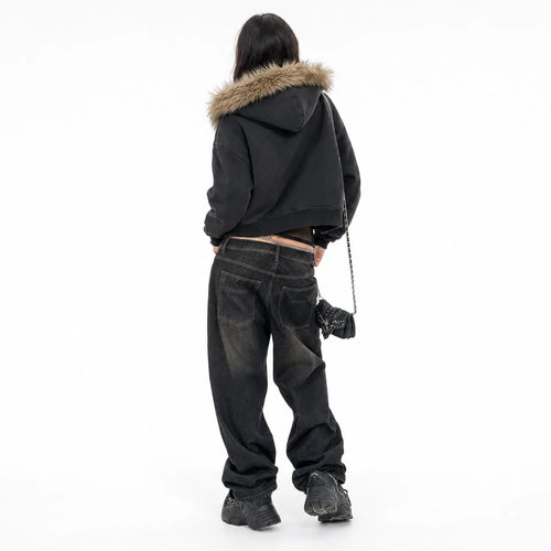 Grunge Distressed Oversized Hoodie