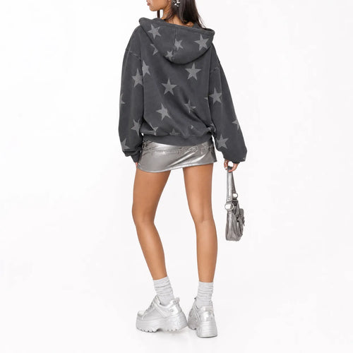 Grunge Star Zip Hoodie