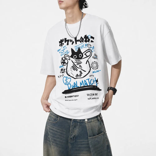 Japanese Cat T Shirt Women