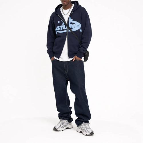 Loose Fit Full Zip Hoodie