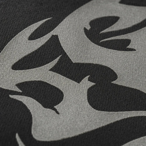 Oversized Hoodie Flame Graphic