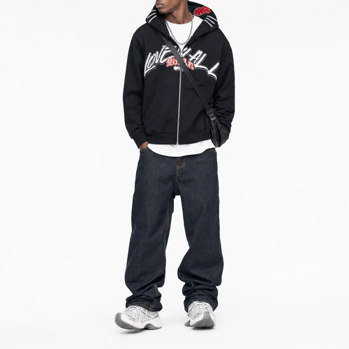 Oversized Hoodie Graphic Print