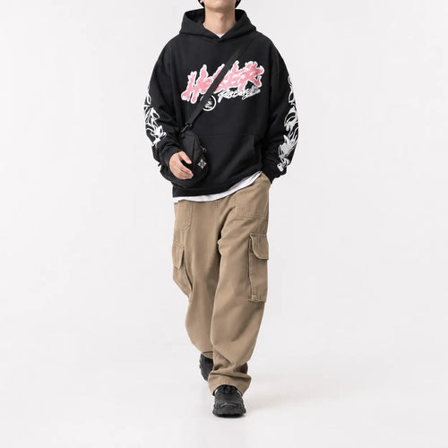 Oversized Hoodie Streetwear Print