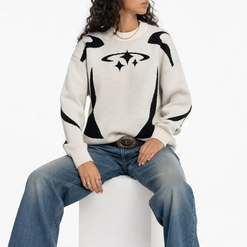 Oversized Retro Style Jumper