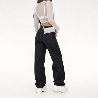 Urban Y2K Printed Wide Leg Jeans